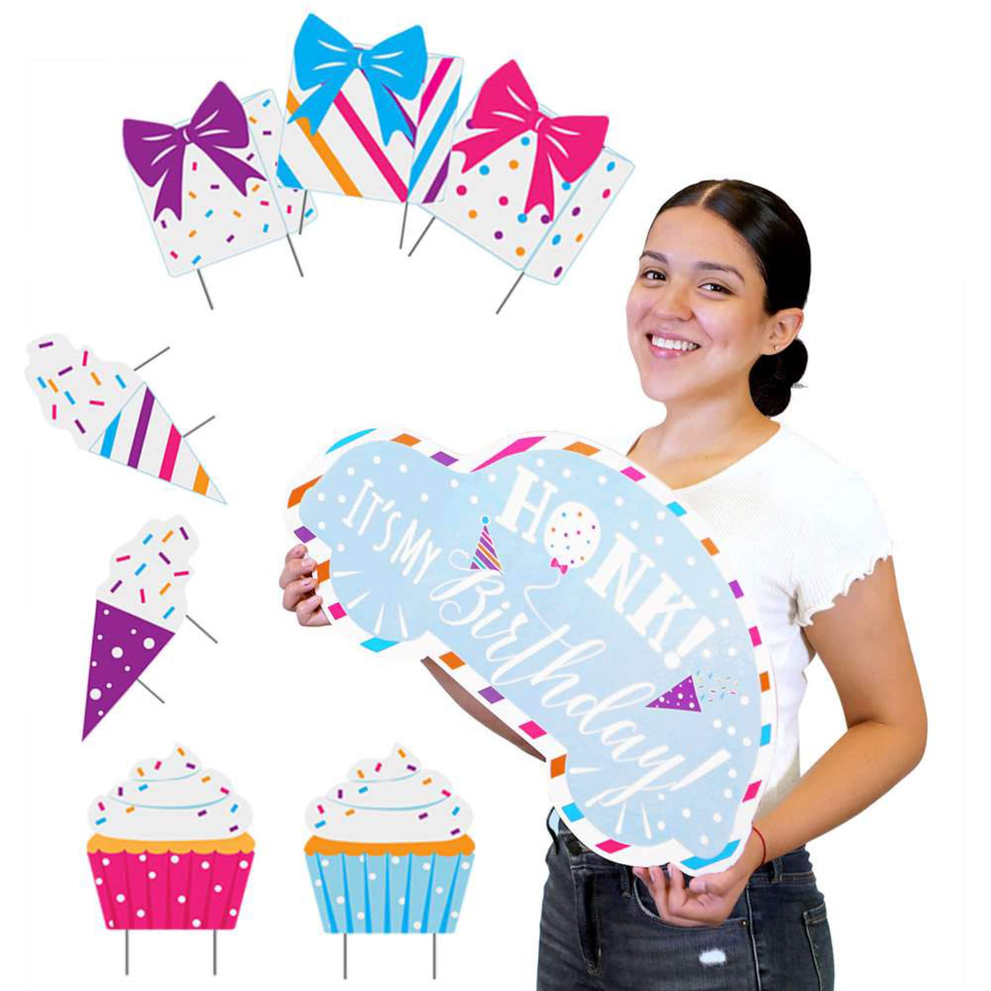 Kate Aspen® Rainbow Birthday Yard Sign Set
